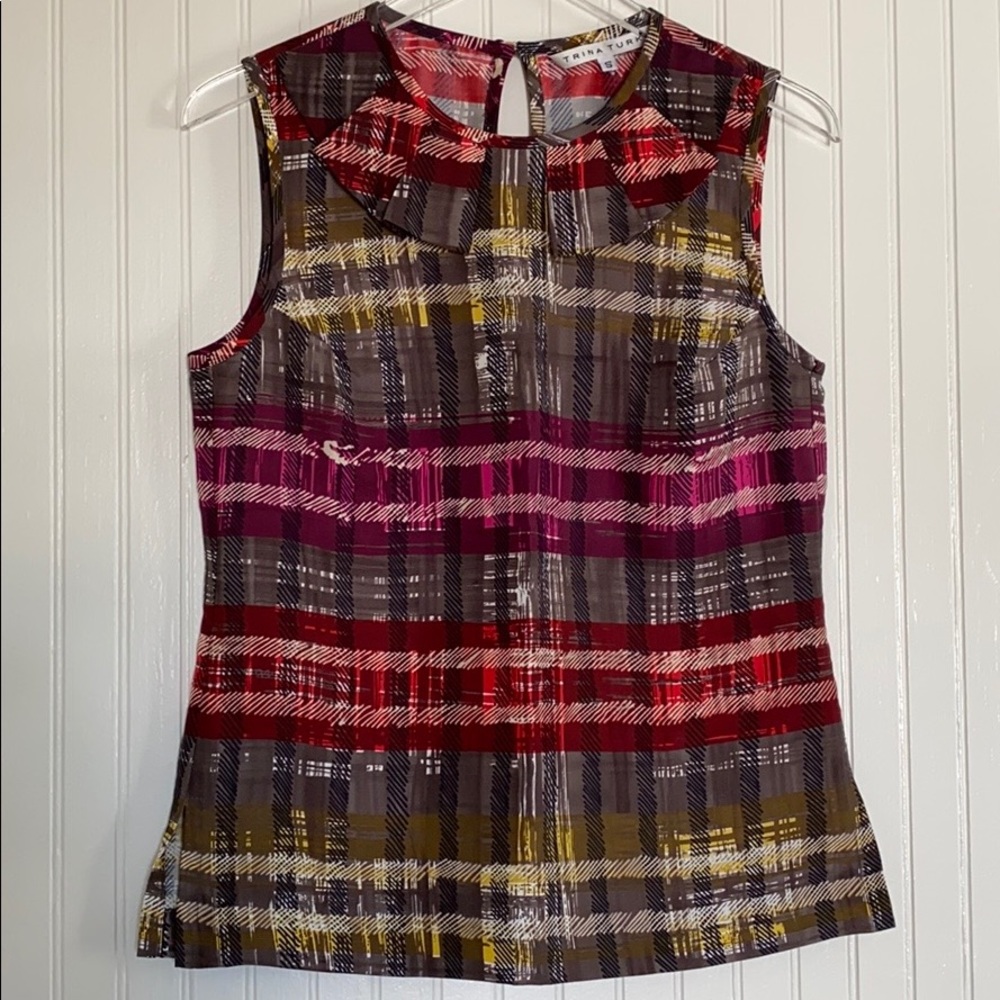 Trina Turk Silk Sleeveless Blouse